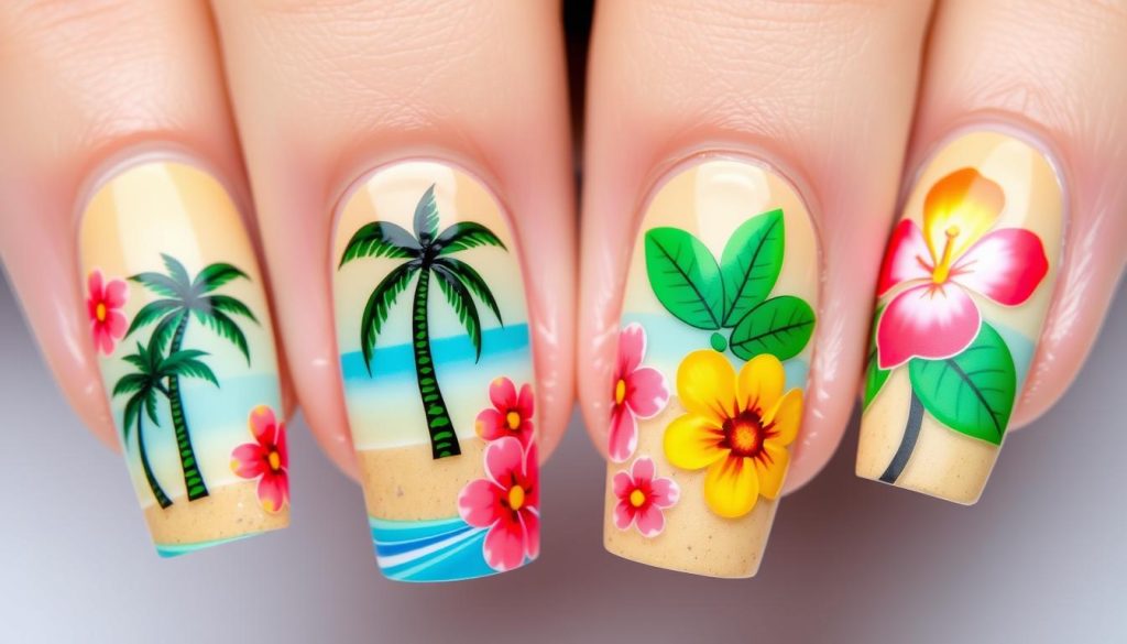 Cute Beach Nails Design Ideas