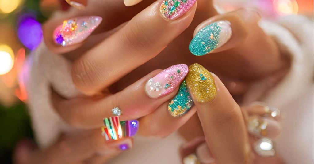 Cute Birthday Nail Idea