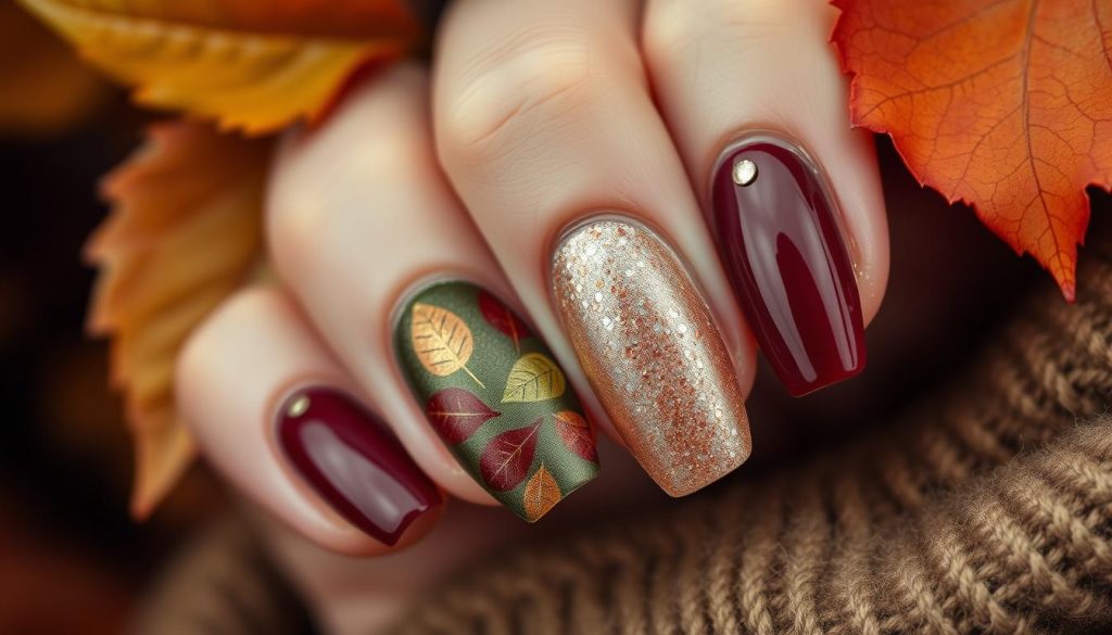 Elegant Classy Autumn Nails Design